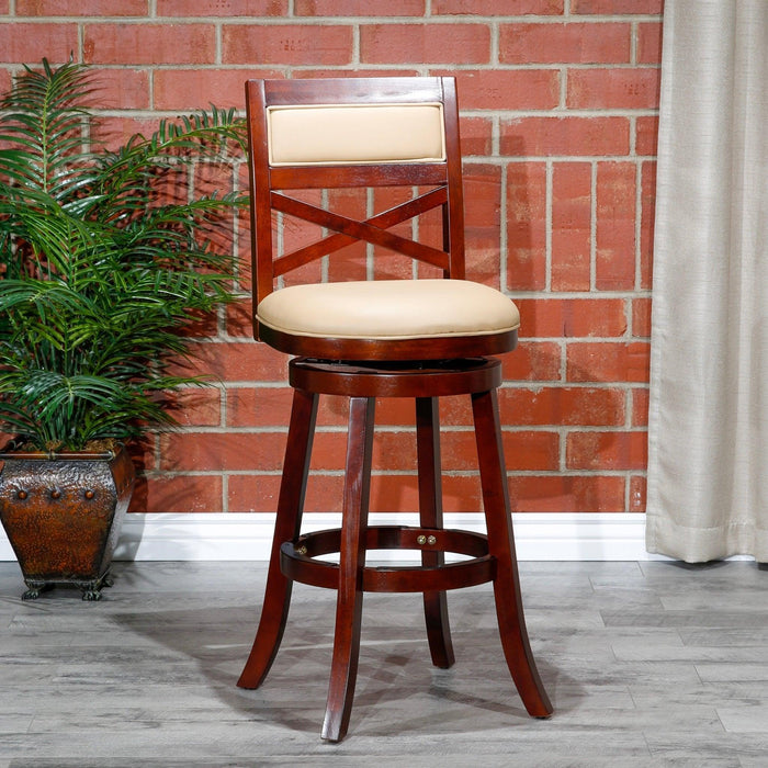 Meeker Bonded Leather X Back Swivel Stool, 24" Counter Stool or 30" Bar Stool