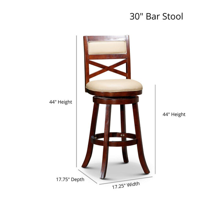 Meeker Bonded Leather X Back Swivel Stool, 24" Counter Stool or 30" Bar Stool