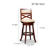 Meeker Bonded Leather X Back Swivel Stool, 24" Counter Stool or 30" Bar Stool