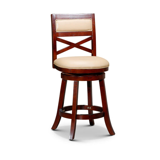 Meeker Bonded Leather X Back Swivel Stool, 24" Counter Stool or 30" Bar Stool - DTYStore