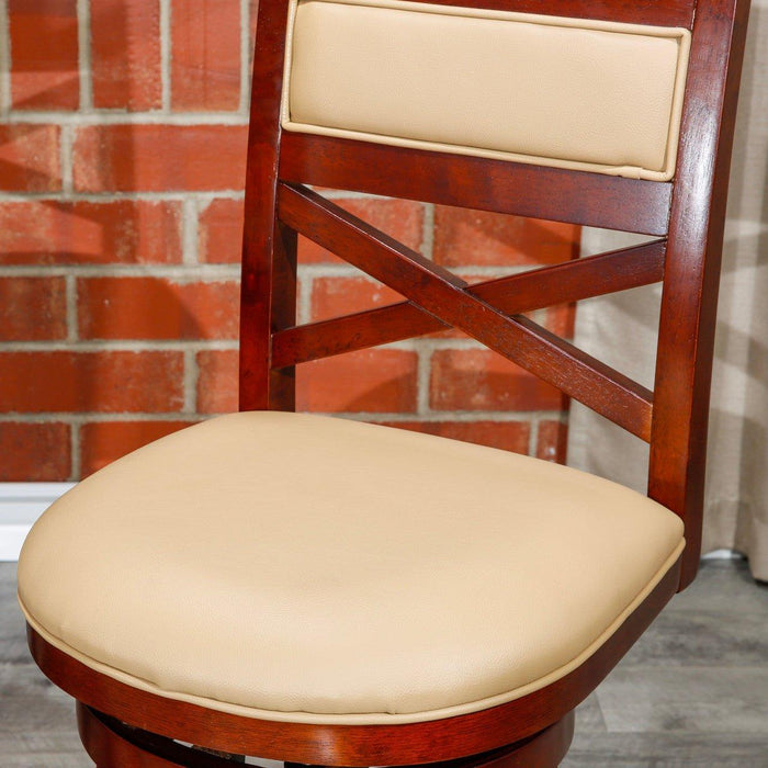 Meeker Bonded Leather X Back Swivel Stool, 24" Counter Stool or 30" Bar Stool