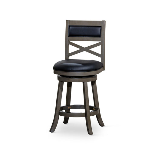Meeker Bonded Leather X Back Swivel Stool, 24" Counter Stool or 30" Bar Stool - DTYStore