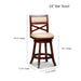 Meeker Bonded Leather X Back Swivel Stool, 24" Counter Stool or 30" Bar Stool