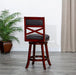 Meeker X Back Premium Fabric Swivel Stool, 30” Bar Stool or 24" Counter Stool