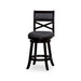 Meeker X Back Premium Fabric Swivel Stool, 30” Bar Stool or 24" Counter Stool 30" Bar Height Espresso Charcoal Fabric