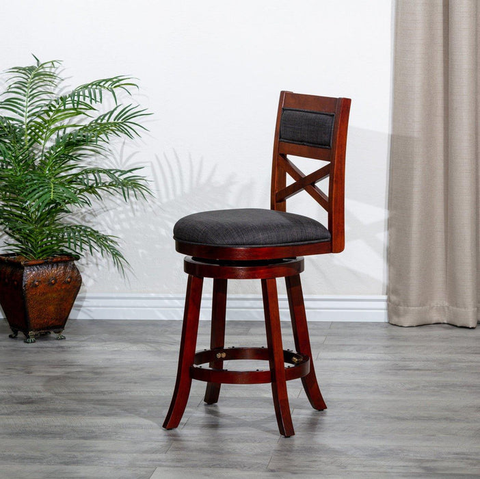 Meeker X Back Premium Fabric Swivel Stool, 30” Bar Stool or 24" Counter Stool