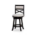 Meeker X Back Premium Fabric Swivel Stool, 30” Bar Stool or 24" Counter Stool 30" Bar Height Espresso Beige Fabric