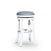 Palmer Lake Swivel Stool, 30” Bar Height or 24” Counter Height 30" Bar Height White Gray Leather