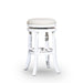 Palmer Lake Swivel Stool, 30” Bar Height or 24” Counter Height 30" Bar Height White Beige Fabric