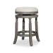 Palmer Lake Swivel Stool, 30” Bar Height or 24” Counter Height 24" Counter Height Weathered Gray Beige Fabric