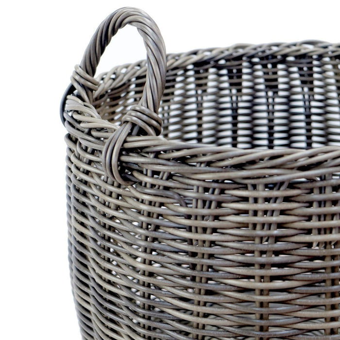 Set of 2 CATLEZA 13-inch and 16.5-inch Wicker Baskets