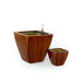 Set of 2 CATLEZA Cone Planters Square Cherry Wood