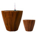 Set of 2 CATLEZA Cone Planters Round Imitation Wood