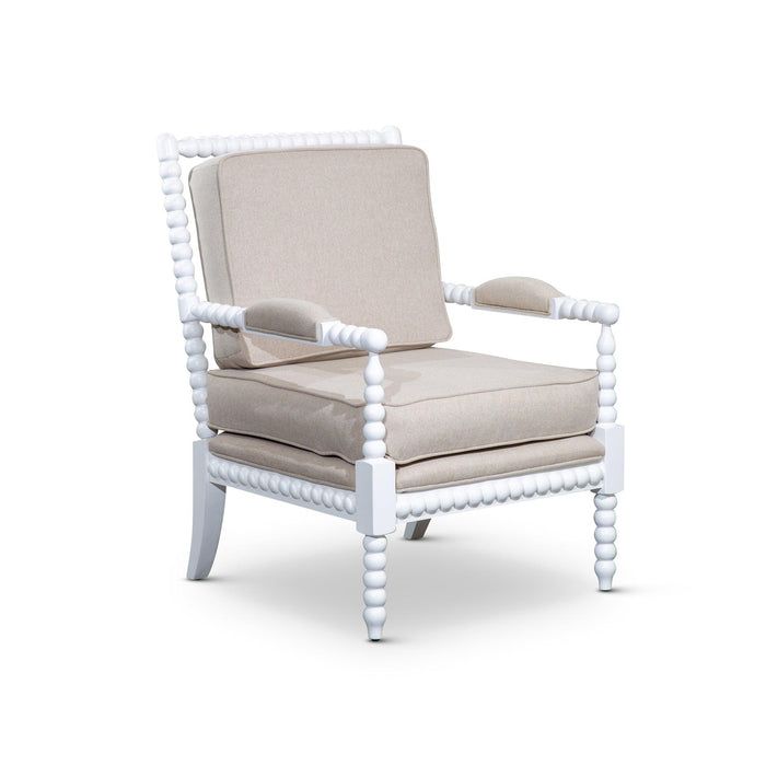 Silverthorne Spindle Chair White Beige