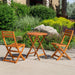 Twin Lakes Eucalyptus Outdoor 3-Piece Café Bistro Set